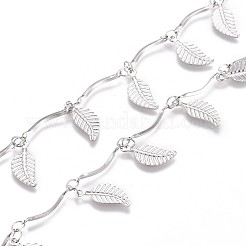 Tarnish Resistant Handmade 304 Stainless Steel Scalloped Bar Link Chains&nbsp;CHS-L024-001P