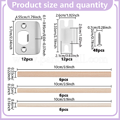 6 Bags Stainless Steel Door Lock Strikes Plate Set For Protections&nbsp;FIND-GO0004-45