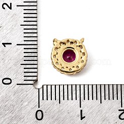 Brass Micro Pave Cubic Zirconia Charms&nbsp;KK-I360-024G-02