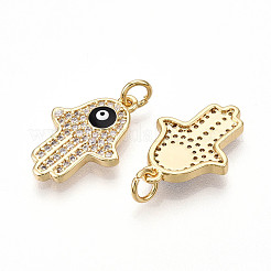 Brass Micro Pave Cubic Zirconia Pendants&nbsp;KK-T070-70
