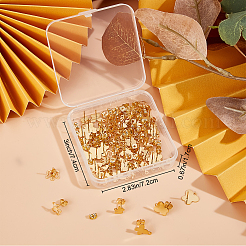 80Pcs 4 Style 201 Stainless Steel Stud Earring Findings&nbsp;EJEW-BBC0001-07