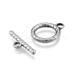 Non-Tarnish 201 Stainless Steel Toggle Clasps&nbsp;STAS-N099-36