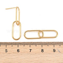 Oval 316 Stainless Steel Dangle Stud Earrings&nbsp;EJEW-D339-04G