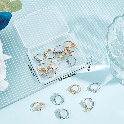 24Pcs 2 Colors Brass Leverback Earring Findings&nbsp;KK-BBC0004-28