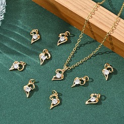 SHEGRACE Brass Micro Pave Cubic Zirconia Pendants&nbsp;XGRQ3D572-497G