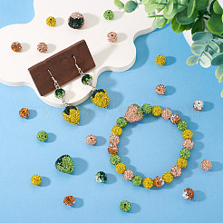 64Pcs Handmade Polymer Clay Rhinestone Beads&nbsp;CLAY-BT0001-15