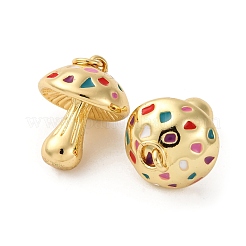 Brass Enamel Pendants&nbsp;X-KK-Q098-15G-B