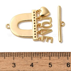 Brass Toggle Clasps&nbsp;KK-N254-91G