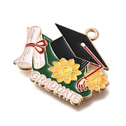Alloy Enamel Pendants&nbsp;ENAM-D302-02KCG-04A