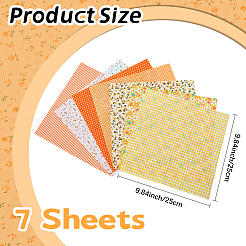 7 Sheets Cotton Fabric&nbsp;DIY-CP0013-22A