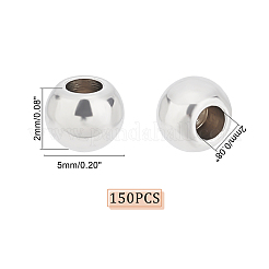 150Pcs 202 Stainless Steel Cord End Caps&nbsp;STAS-DC0008-27