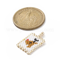 Christmas Theme Handmade MIYUKI Japanese Seed Loom Pattern Seed Beads&nbsp;PALLOY-MZ00060-02