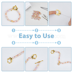 48Pcs 4 Colors Alloy Flower Toggle Clasps&nbsp;FIND-DC0004-35