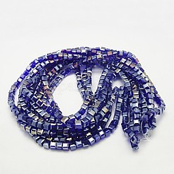 Electroplate Glass Beads Strands&nbsp;EGLA-D018-6x6mm-67