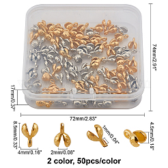 100Pcs Brass Bead Tips&nbsp;KK-CA0001-76