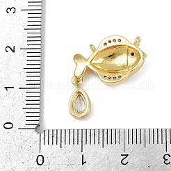 Brass Micro Pave Cubic Zirconia Pendants&nbsp;KK-F908-06G-02