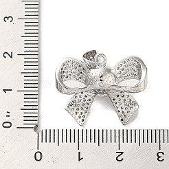 Brass Micro Pave Clear Cubic Zirconia Pendants&nbsp;FIND-Z041-04P
