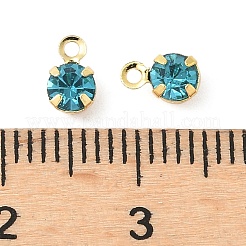 Brass Glass Charms&nbsp;X-KK-C097-08G-02