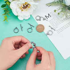 5 Sets 5 Style  304 Stainless Steel Toggle Clasps&nbsp;STAS-DC0008-15