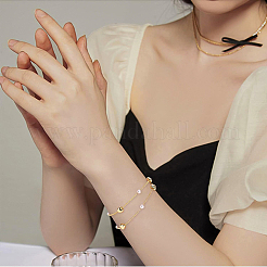 DIY Heart & Imitation Pearl Beads Necklace Making Kit&nbsp;DIY-BC0004-73