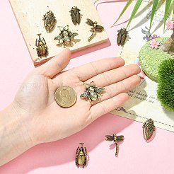 10Pcs 5 Styles Insect Alloy Lapel Pin Backs for Backpack Clothes&nbsp;JEWB-CJ0003-40