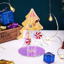 Rainbow Color Acrylic Earring Display Stands&nbsp;EDIS-WH0012-40C