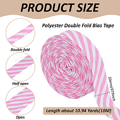 Printed Stripe Polyester Ribbon&nbsp;OCOR-WH0100-85A-01