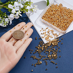 2000Pcs Brass Crimp Beads&nbsp;KK-SP0002-61G