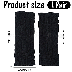 1 Pair Nylon Warm Fingerless Gloves&nbsp;AJEW-CY0002-22A