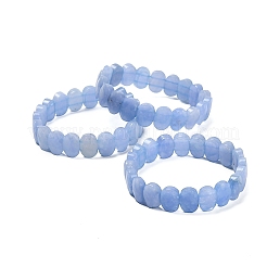 Oval Natural Malaysia Jade Beaded Stretch Bracelets&nbsp;G-P589-02A