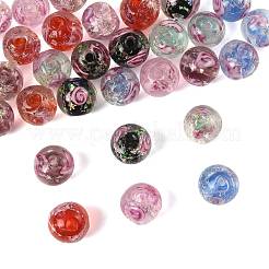 30Pcs 6 Colors Handmade Foil Lampwork Beads&nbsp;LAMP-FS0001-68