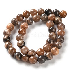 Natural Black Sunstone Beads Strands&nbsp;G-U009-A01-04