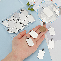 25Pcs 304 Stainless Steel Stamping Blank Tag Pendants&nbsp;STAS-BC0003-81