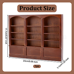 1Pc Wooden Bookshelf Miniature Ornaments&nbsp;AJEW-OC0013-61