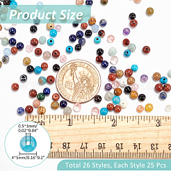650Pcs 26 Styles Natural & Synthetic Mixed Gemstone Beads&nbsp;G-NB0004-48