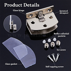 Alloy Glass Doors Hinge&nbsp;KK-WH0148-930