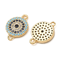 Brass Micro Pave Cubic Zirconia Connector Charms&nbsp;GG-CBAE681-20G