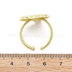 Heart Brass Cuff Rings for Women&nbsp;RJEW-C123-09G