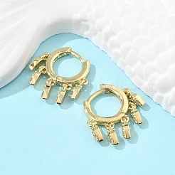 Brass Micro Pave Clear Cubic Zirconia Huggie Hoop Earrings&nbsp;EJEW-K083-45G