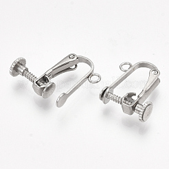 Tarnish Resistant 304 Stainless Steel Screw Clip Earring Converter&nbsp;X-STAS-S079-82