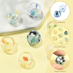 7Pcs 7 Colors Transparent Glass Beads&nbsp;GLAA-YW0005-59