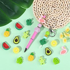 16Pcs 8 Styles Food Grade Silicone Focal Beads&nbsp;SIL-SZ0002-20