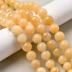 Natural Yellow Jade Bead Strands&nbsp;X-G-K121-01-14mm