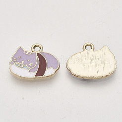 Alloy Enamel Kitten Pendants&nbsp;ENAM-S119-020C
