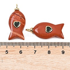 Natural Red Jasper Pendants&nbsp;G-Z134-06G-06