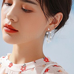Shell Pearl Beaded Big Circle Stud Earrings&nbsp;JE988A