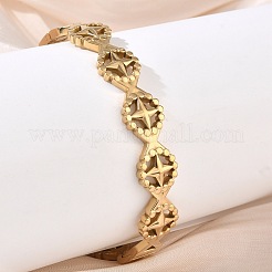 304 Stainless Steel Hinged Cuff Bangles&nbsp;SA-CBAB92B-12G