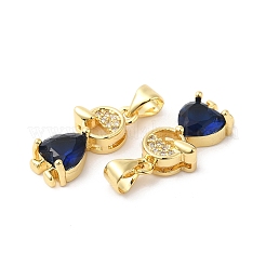 Real 16K Gold Plated Brass Micro Pave Cubic Zirconia Pendants&nbsp;ZIRC-L103-050G