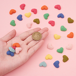 40Pcs 8 Colors Resin Cabochons&nbsp;RESI-CJ0001-193