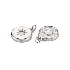 304 Stainless Steel Pendant Enamel Settings&nbsp;STAS-N097-139P